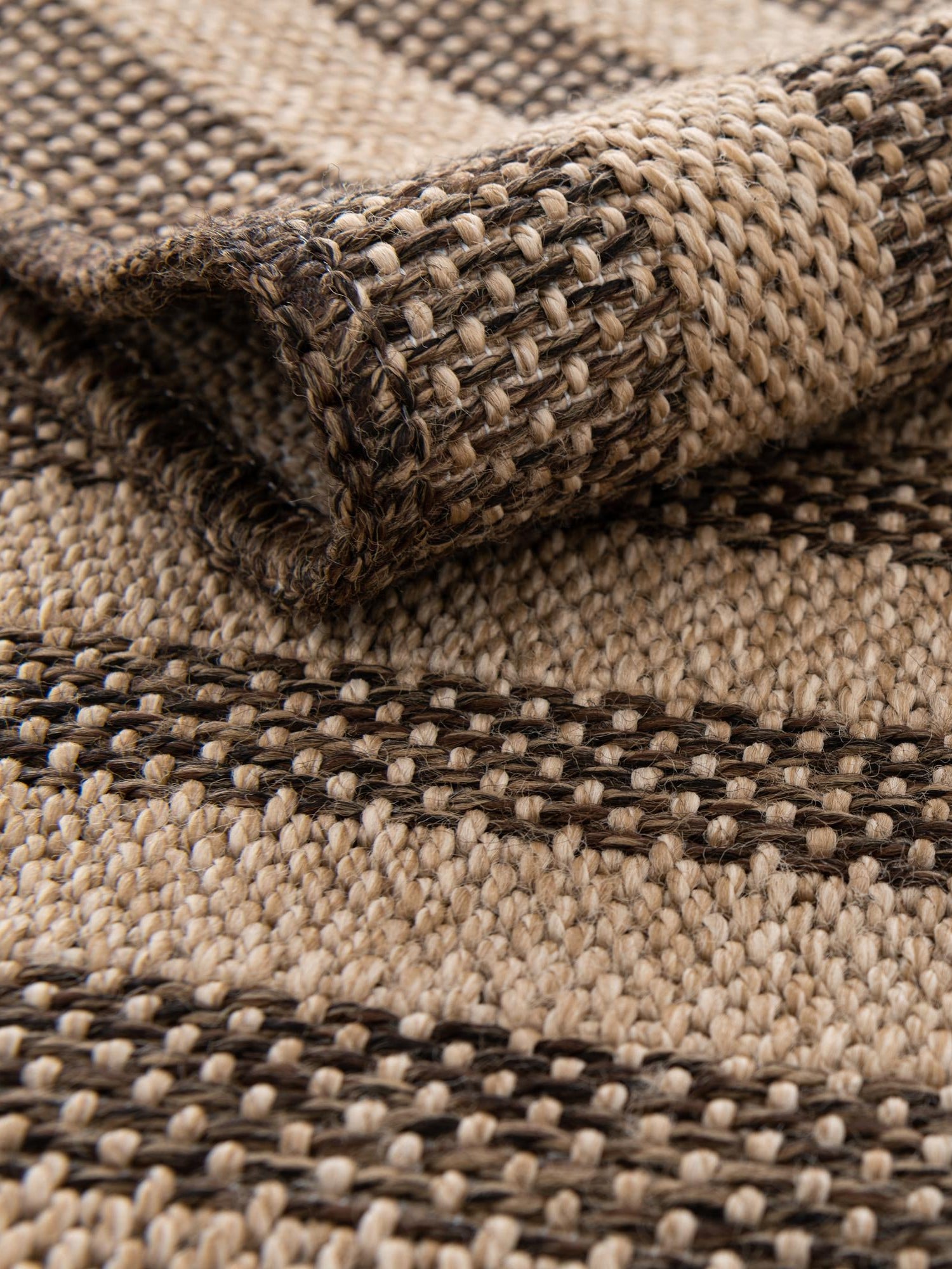 Natural and Brown 6' 3 x 9' Dunes Rectangle Area Rug 100% Polypropylene With Cotton Backing Carpet for Living, Dining, Office, Dorms, Bedrooms for Sale at Rug Engine