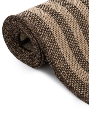 Natural and Brown 9' 2 x 12' Dunes Rectangle Area Rug 100% Polypropylene With Cotton Backing Carpet for Living, Dining, Office, Dorms, Bedrooms for Sale at Rug Engine