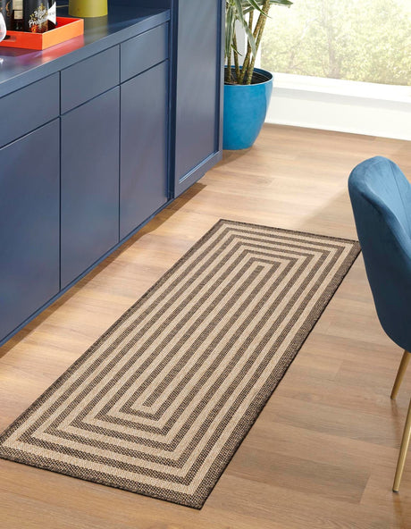 Natural and Brown 2' 9 x 12' Dunes Runner Area Rug 100% Polypropylene With Cotton Backing Carpet for Living, Dining, Office, Dorms, Bedrooms for Sale at Rug Engine