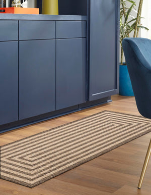 Natural and Brown 2' 7 x 6' 1 Dunes Runner Area Rug 100% Polypropylene With Cotton Backing Carpet for Living, Dining, Office, Dorms, Bedrooms for Sale at Rug Engine