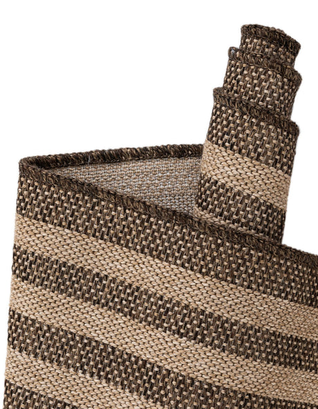 Natural and Brown 2' x 5' 3 Dunes Runner Area Rug 100% Polypropylene With Cotton Backing Carpet for Living, Dining, Office, Dorms, Bedrooms for Sale at Rug Engine