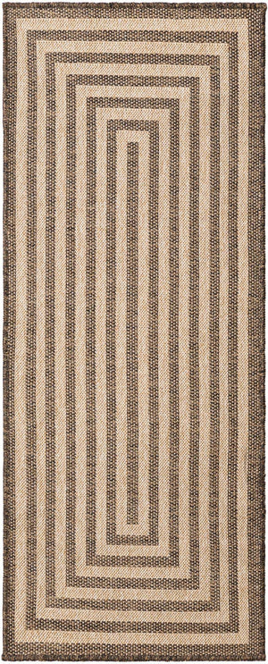 Natural and Brown 2' 7 x 6' 1 Dunes Runner Area Rug 100% Polypropylene With Cotton Backing Carpet for Living, Dining, Office, Dorms, Bedrooms for Sale at Rug Engine