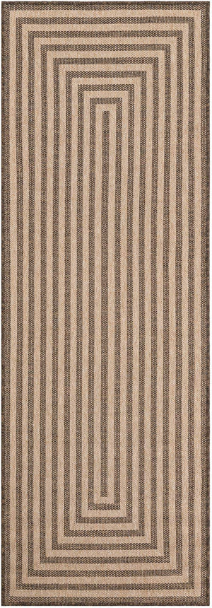 Natural and Brown 2' 9 x 8' Dunes Runner Area Rug 100% Polypropylene With Cotton Backing Carpet for Living, Dining, Office, Dorms, Bedrooms for Sale at Rug Engine
