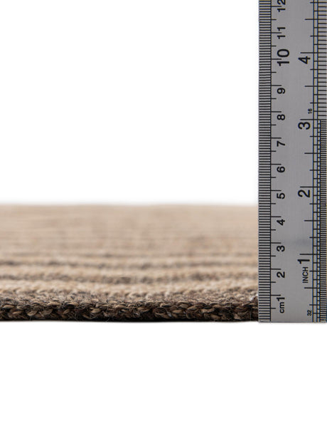 Natural and Brown 8' x 8' Dunes Square Area Rug 100% Polypropylene With Cotton Backing Carpet for Living, Dining, Office, Dorms, Bedrooms for Sale at Rug Engine
