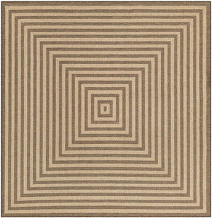 Natural and Brown 8' x 8' Dunes Square Area Rug 100% Polypropylene With Cotton Backing Carpet for Living, Dining, Office, Dorms, Bedrooms for Sale at Rug Engine