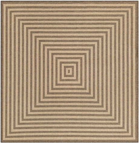 Natural and Brown 8' x 8' Dunes Square Area Rug 100% Polypropylene With Cotton Backing Carpet for Living, Dining, Office, Dorms, Bedrooms for Sale at Rug Engine