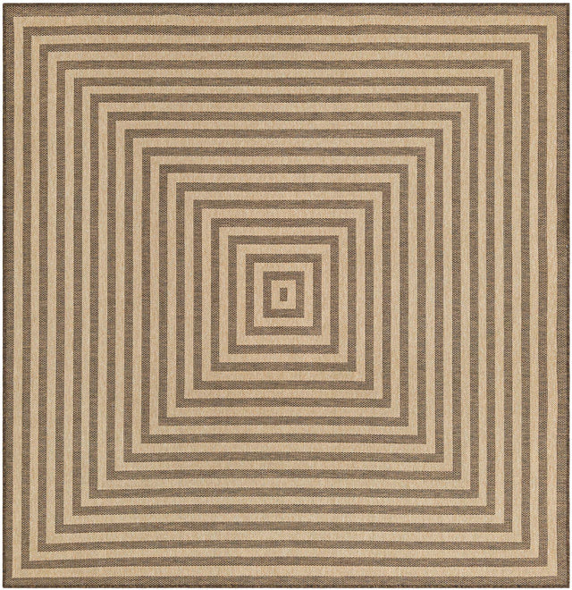 Natural and Brown 8' x 8' Dunes Square Area Rug 100% Polypropylene With Cotton Backing Carpet for Living, Dining, Office, Dorms, Bedrooms for Sale at Rug Engine