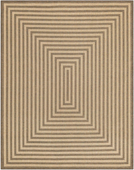 Natural and Brown 7' 10 x 10' Dunes Rectangle Area Rug 100% Polypropylene With Cotton Backing Carpet for Living, Dining, Office, Dorms, Bedrooms for Sale at Rug Engine