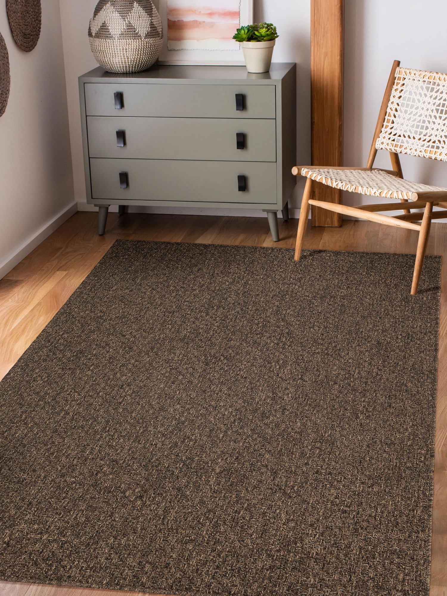 Brown 6' 3 x 9' Dunes Rectangle Area Rug 100% Polypropylene With Cotton Backing Carpet for Living, Dining, Office, Dorms, Bedrooms for Sale at Rug Engine