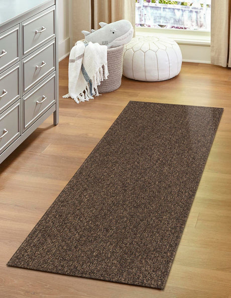 Brown 2' 9 x 8' Dunes Runner Area Rug 100% Polypropylene With Cotton Backing Carpet for Living, Dining, Office, Dorms, Bedrooms for Sale at Rug Engine