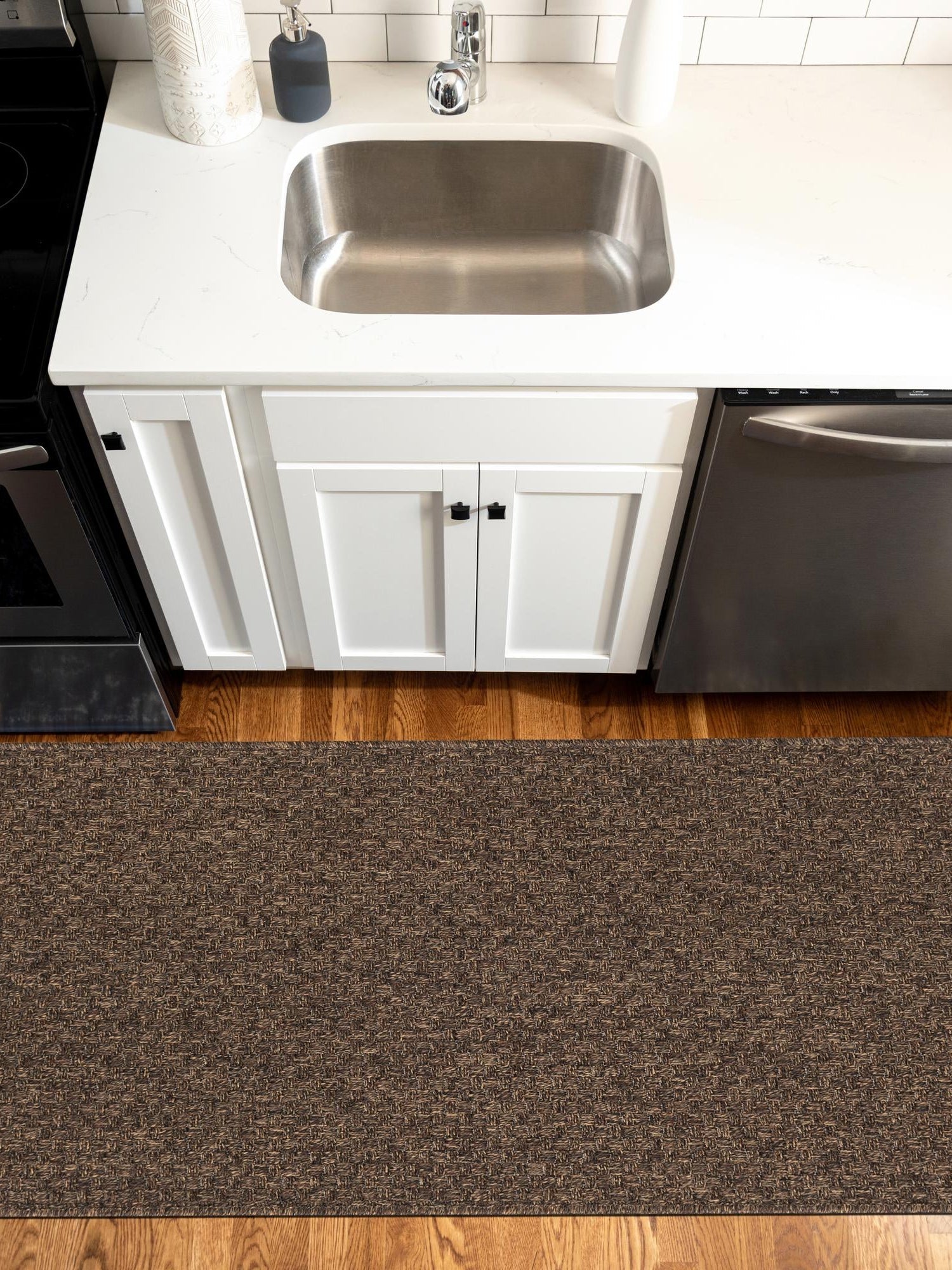 Brown 2' 2 x 5' 3 Dunes Runner Area Rug 100% Polypropylene With Cotton Backing Carpet for Living, Dining, Office, Dorms, Bedrooms for Sale at Rug Engine