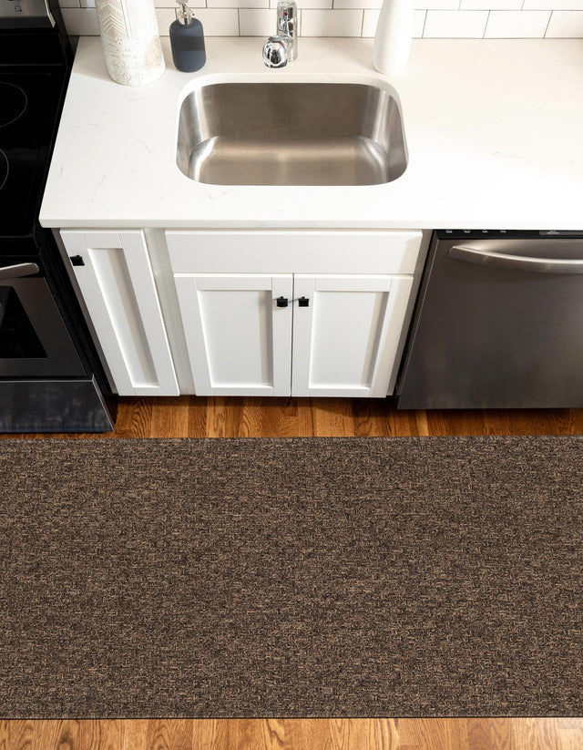 Brown 2' 9 x 12' Dunes Runner Area Rug 100% Polypropylene With Cotton Backing Carpet for Living, Dining, Office, Dorms, Bedrooms for Sale at Rug Engine