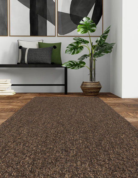 Brown 2' 9 x 8' Dunes Runner Area Rug 100% Polypropylene With Cotton Backing Carpet for Living, Dining, Office, Dorms, Bedrooms for Sale at Rug Engine
