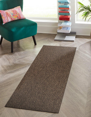 Brown 2' 9 x 8' Dunes Runner Area Rug 100% Polypropylene With Cotton Backing Carpet for Living, Dining, Office, Dorms, Bedrooms for Sale at Rug Engine