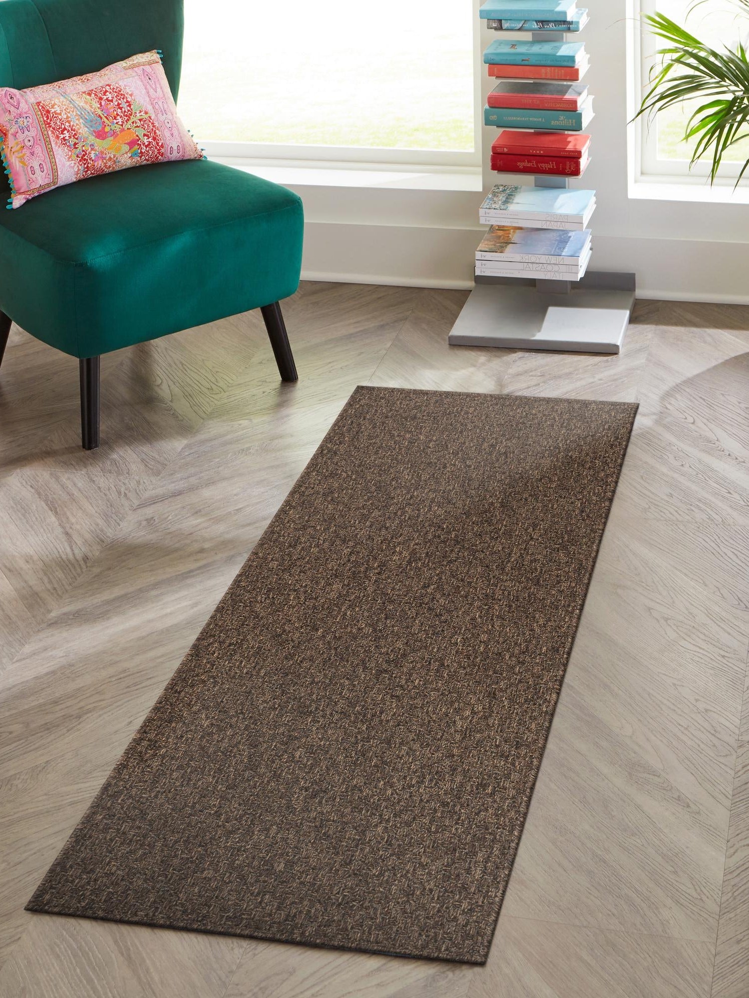 Brown 2' 9 x 6' 1 Dunes Runner Area Rug 100% Polypropylene With Cotton Backing Carpet for Living, Dining, Office, Dorms, Bedrooms for Sale at Rug Engine