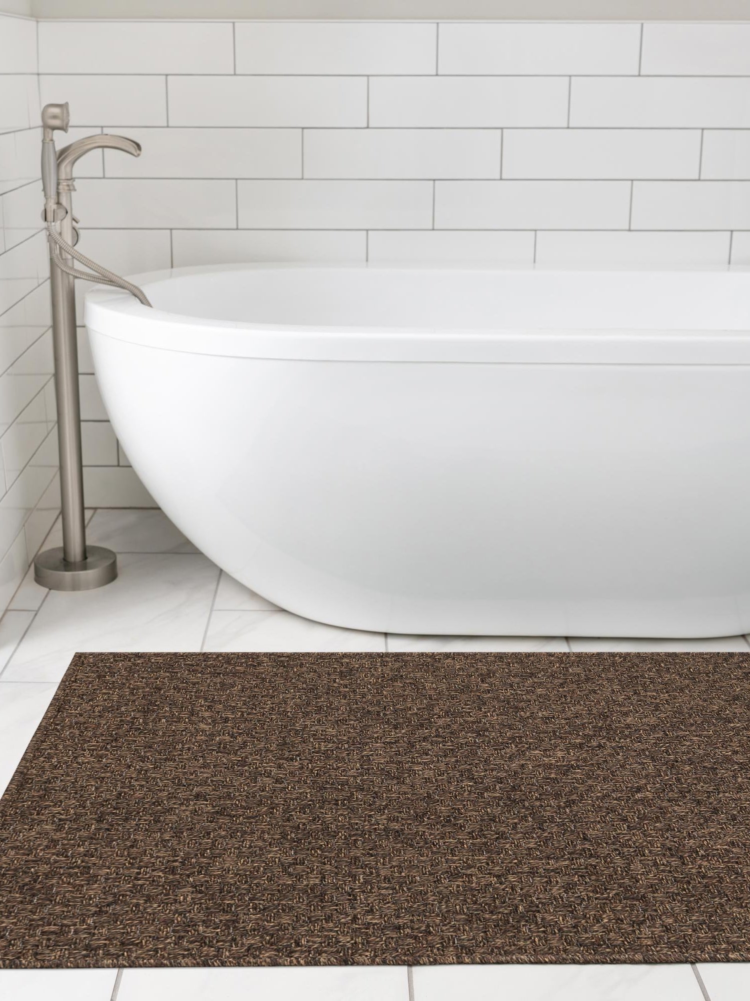 Brown 2' 9 x 12' Dunes Runner Area Rug 100% Polypropylene With Cotton Backing Carpet for Living, Dining, Office, Dorms, Bedrooms for Sale at Rug Engine