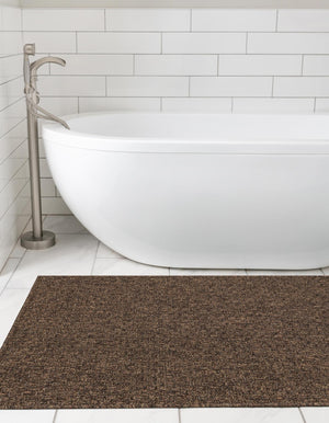 Brown 2' 9 x 12' Dunes Runner Area Rug 100% Polypropylene With Cotton Backing Carpet for Living, Dining, Office, Dorms, Bedrooms for Sale at Rug Engine