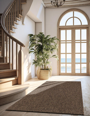 Brown 2' 2 x 5' 3 Dunes Runner Area Rug 100% Polypropylene With Cotton Backing Carpet for Living, Dining, Office, Dorms, Bedrooms for Sale at Rug Engine