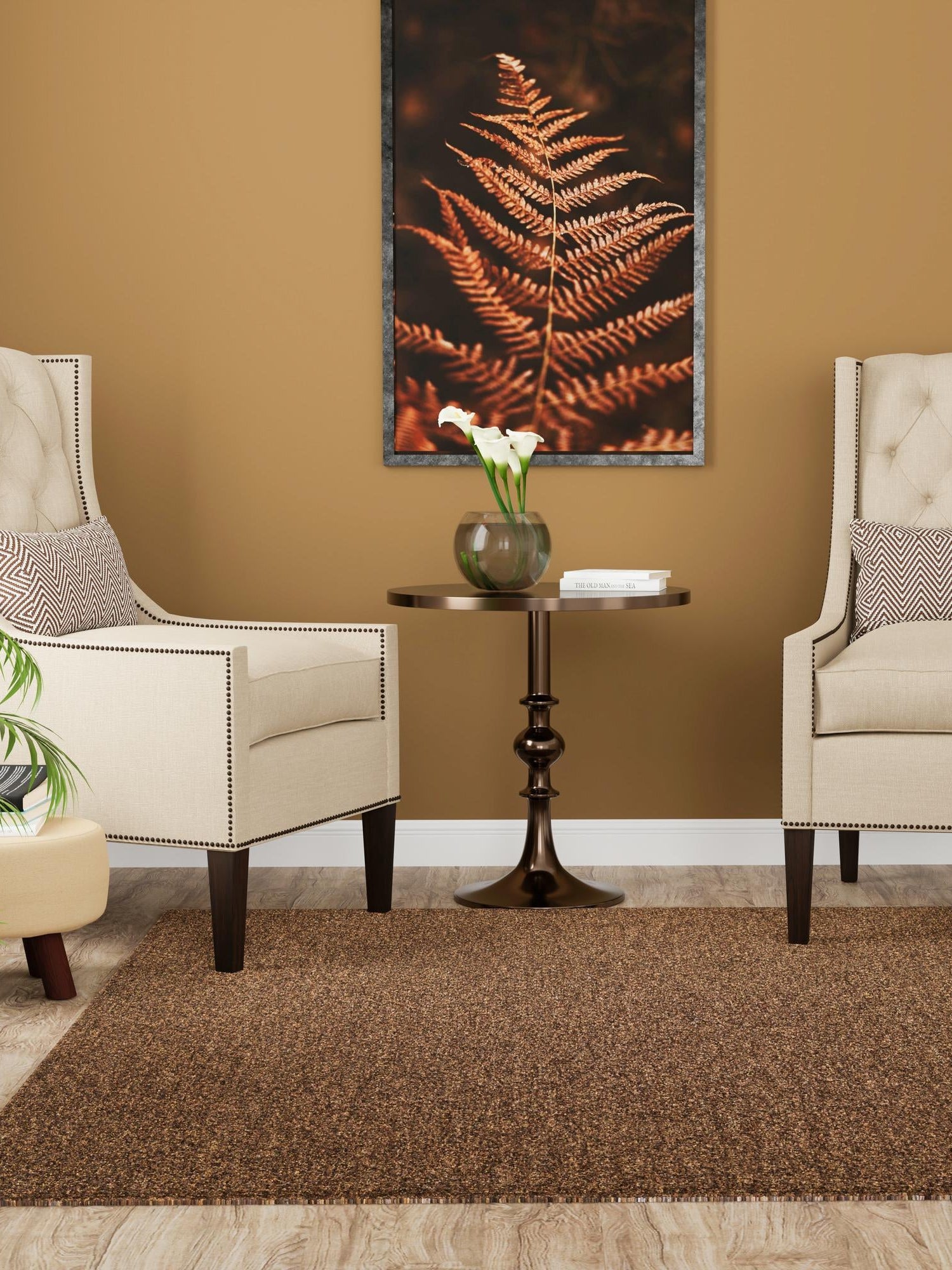 Brown 10' x 10' Dunes Square Area Rug 100% Polypropylene With Cotton Backing Carpet for Living, Dining, Office, Dorms, Bedrooms for Sale at Rug Engine