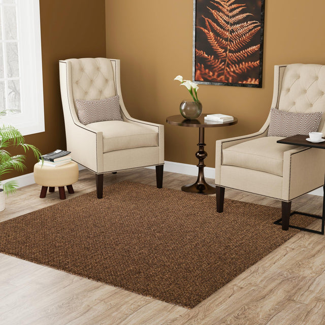 Brown 13' 1 x 13' 1 Dunes Square Area Rug 100% Polypropylene With Cotton Backing Carpet for Living, Dining, Office, Dorms, Bedrooms for Sale at Rug Engine