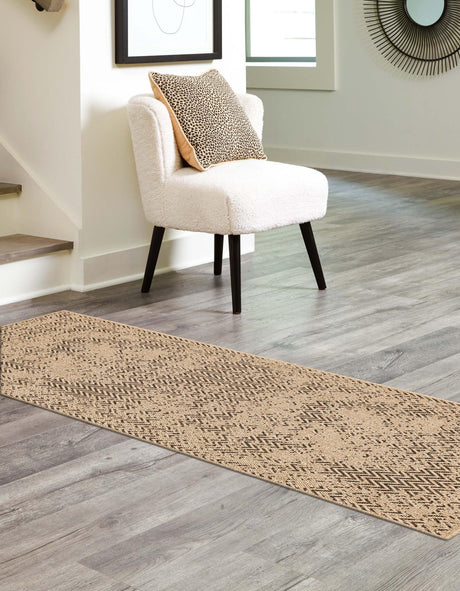 Natural 2' 7 x 8' Dunes Runner Area Rug 100% Polypropylene With Cotton Backing Carpet for Living, Dining, Office, Dorms, Bedrooms for Sale at Rug Engine