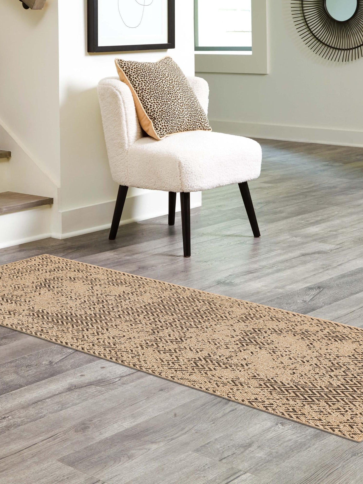 Natural 2' 9 x 6' 1 Dunes Runner Area Rug 100% Polypropylene With Cotton Backing Carpet for Living, Dining, Office, Dorms, Bedrooms for Sale at Rug Engine