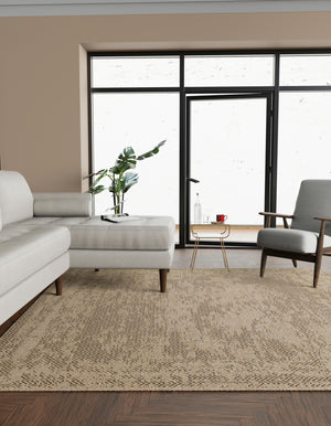 Natural 8' x 8' Dunes Square Area Rug 100% Polypropylene With Cotton Backing Carpet for Living, Dining, Office, Dorms, Bedrooms for Sale at Rug Engine