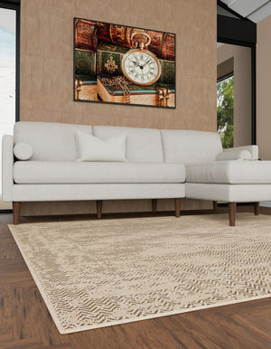 Natural 12' x 12' Dunes Square Area Rug 100% Polypropylene With Cotton Backing Carpet for Living, Dining, Office, Dorms, Bedrooms for Sale at Rug Engine