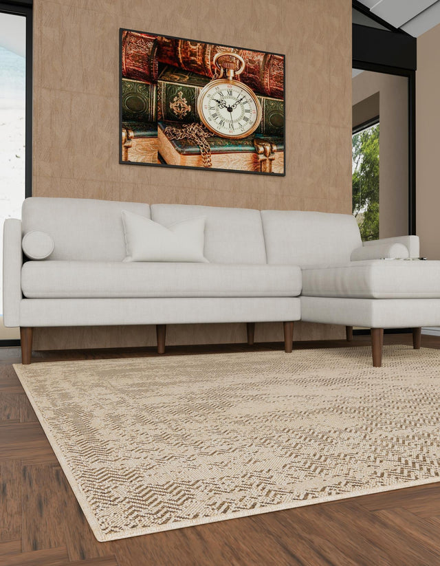 Natural 12' x 12' Dunes Square Area Rug 100% Polypropylene With Cotton Backing Carpet for Living, Dining, Office, Dorms, Bedrooms for Sale at Rug Engine