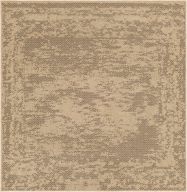 Natural 8' x 8' Dunes Square Area Rug 100% Polypropylene With Cotton Backing Carpet for Living, Dining, Office, Dorms, Bedrooms for Sale at Rug Engine