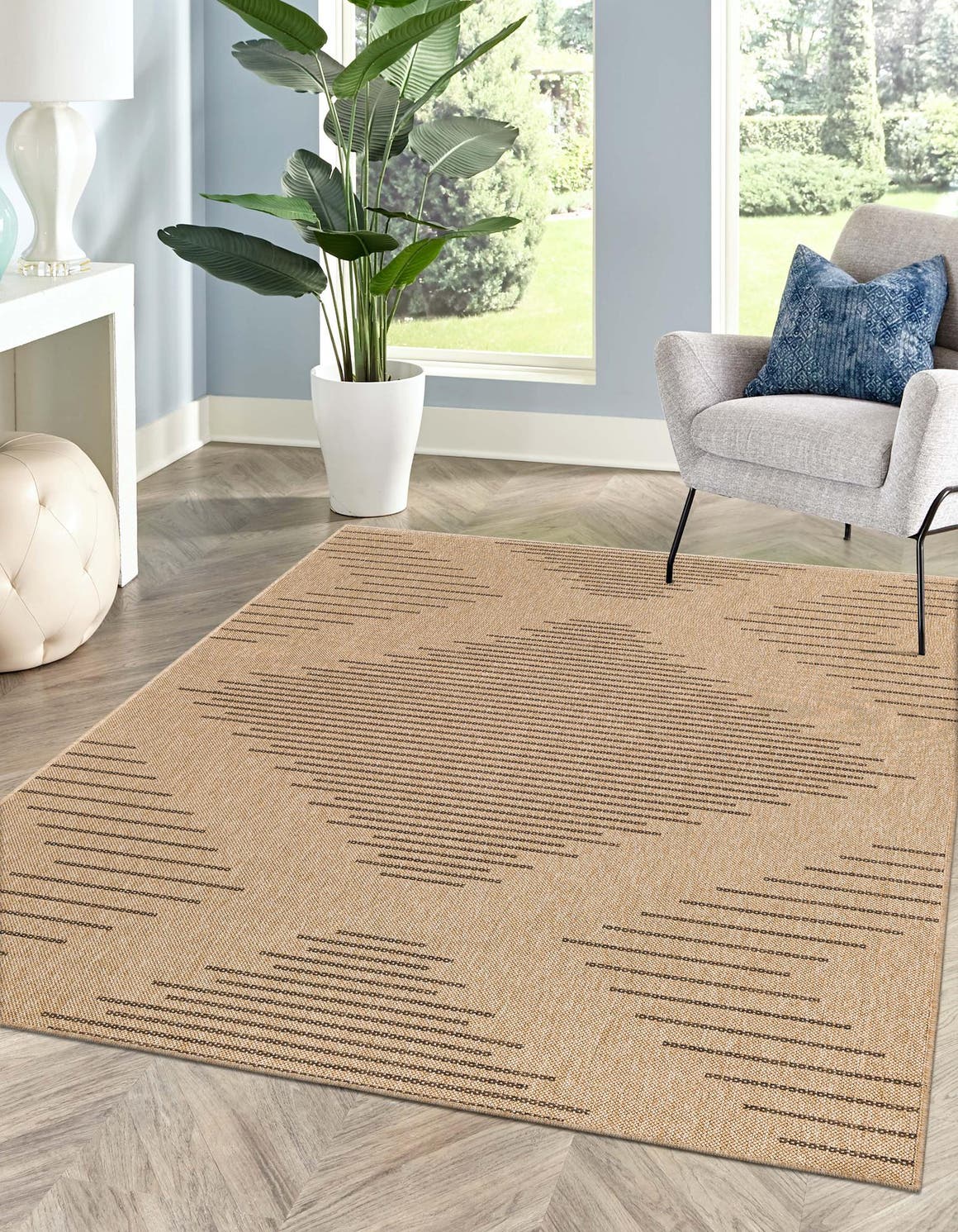 Natural 2' 2 x 3' 1 Dunes Rectangle Area Rug 100% Polypropylene With Cotton Backing Carpet for Living, Dining, Office, Dorms, Bedrooms for Sale at Rug Engine