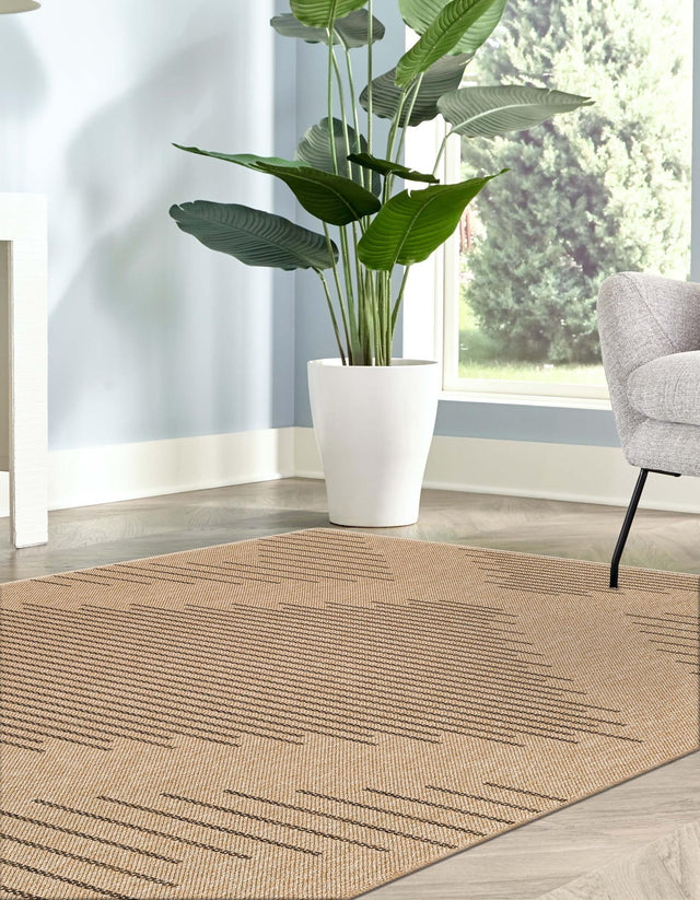 Natural 9' x 12' Dunes Rectangle Area Rug 100% Polypropylene With Cotton Backing Carpet for Living, Dining, Office, Dorms, Bedrooms for Sale at Rug Engine