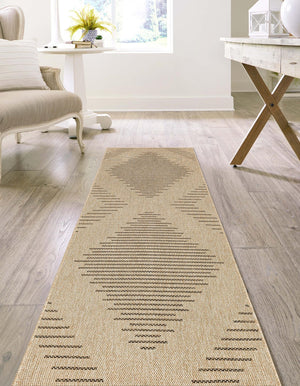 Natural 2' 9 x 6' 1 Dunes Runner Area Rug 100% Polypropylene With Cotton Backing Carpet for Living, Dining, Office, Dorms, Bedrooms for Sale at Rug Engine