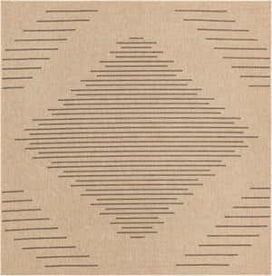 Natural 8' x 8' Dunes Square Area Rug 100% Polypropylene With Cotton Backing Carpet for Living, Dining, Office, Dorms, Bedrooms for Sale at Rug Engine