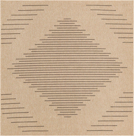 Natural 8' x 8' Dunes Square Area Rug 100% Polypropylene With Cotton Backing Carpet for Living, Dining, Office, Dorms, Bedrooms for Sale at Rug Engine