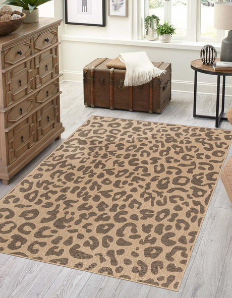 Natural 4' 3 x 6' 1 Dunes Rectangle Area Rug 100% Polypropylene With Cotton Backing Carpet for Living, Dining, Office, Dorms, Bedrooms for Sale at Rug Engine