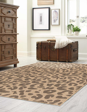 Natural 5' 5 x 8' Dunes Rectangle Area Rug 100% Polypropylene With Cotton Backing Carpet for Living, Dining, Office, Dorms, Bedrooms for Sale at Rug Engine