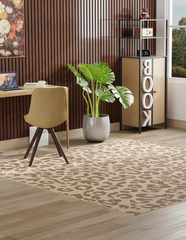 Natural 8' x 8' Dunes Square Area Rug 100% Polypropylene With Cotton Backing Carpet for Living, Dining, Office, Dorms, Bedrooms for Sale at Rug Engine