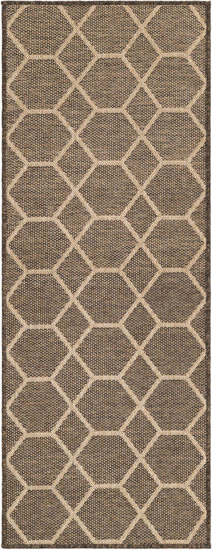 Brown 2' x 5' 3 Dunes Runner Area Rug 100% Polypropylene With Cotton Backing Carpet for Living, Dining, Office, Dorms, Bedrooms for Sale at Rug Engine