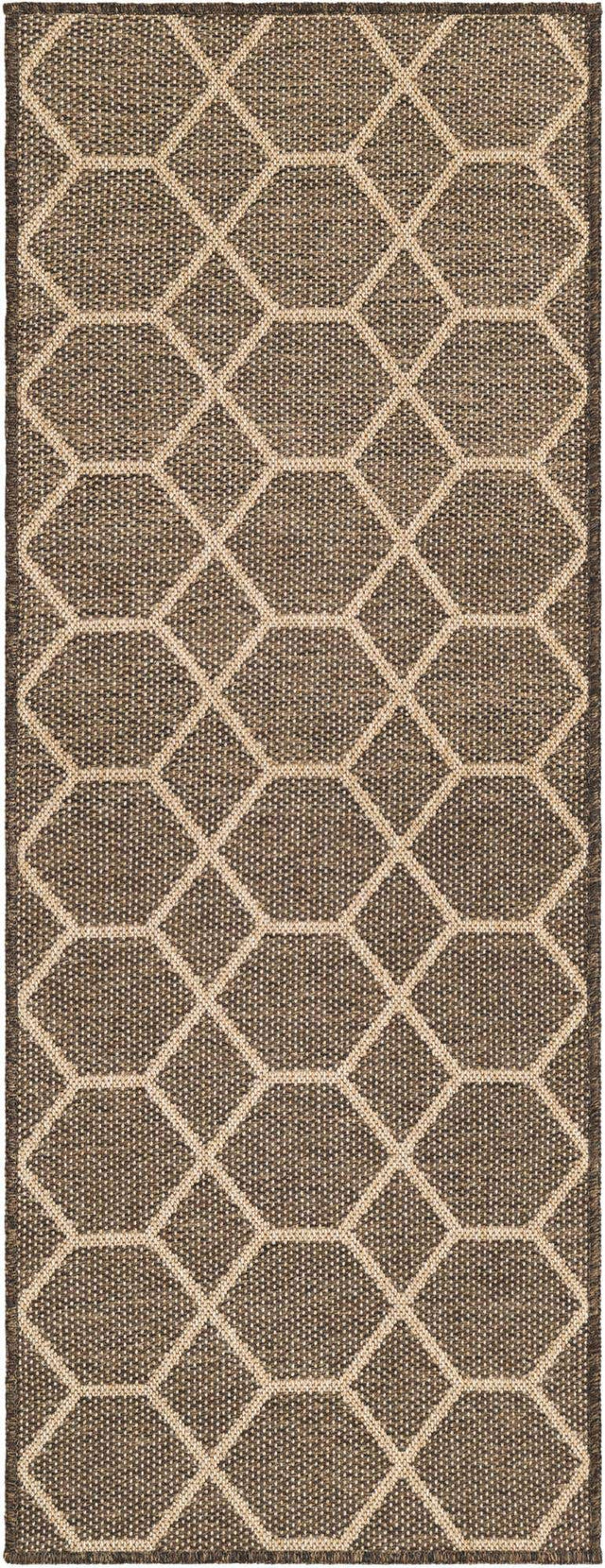 Brown 2' x 5' 3 Dunes Runner Area Rug 100% Polypropylene With Cotton Backing Carpet for Living, Dining, Office, Dorms, Bedrooms for Sale at Rug Engine