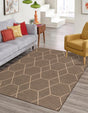 Brown 5' 3 x 8' Dunes Rectangle Area Rug 100% Polypropylene With Cotton Backing Carpet for Living, Dining, Office, Dorms, Bedrooms for Sale at Rug Engine