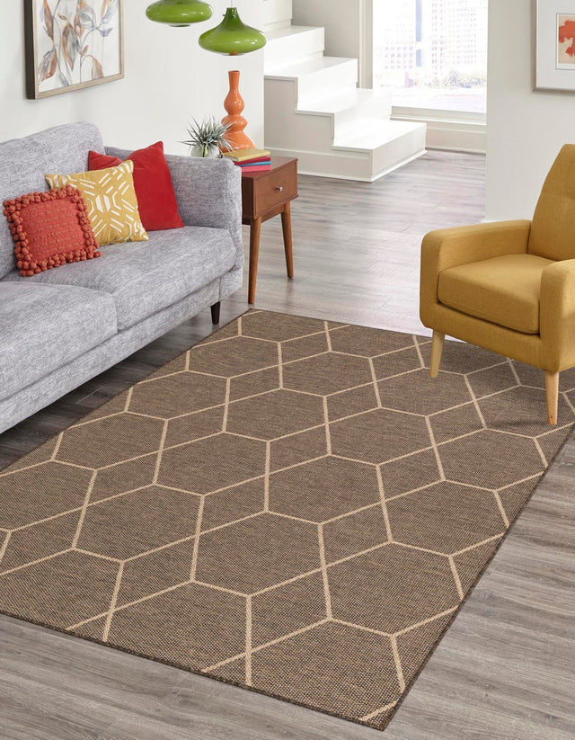 Brown 2' 4 x 3' 1 Dunes Rectangle Area Rug 100% Polypropylene With Cotton Backing Carpet for Living, Dining, Office, Dorms, Bedrooms for Sale at Rug Engine