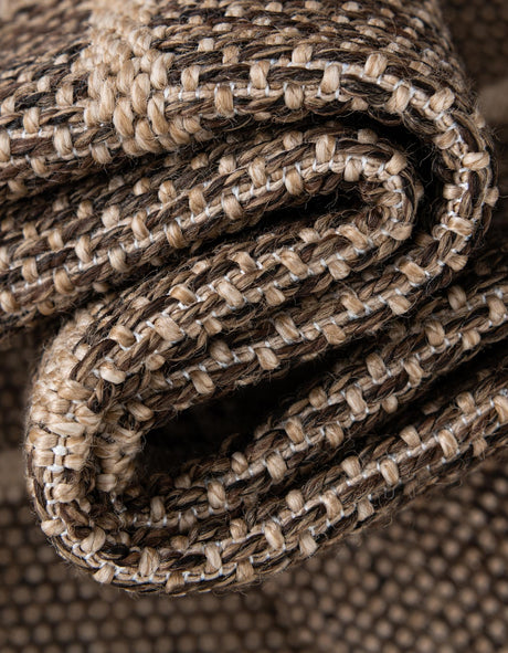 Brown 8' x 10' Dunes Rectangle Area Rug 100% Polypropylene With Cotton Backing Carpet for Living, Dining, Office, Dorms, Bedrooms for Sale at Rug Engine