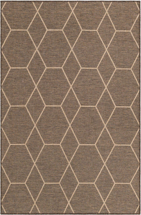 Brown 5' 3 x 8' Dunes Rectangle Area Rug 100% Polypropylene With Cotton Backing Carpet for Living, Dining, Office, Dorms, Bedrooms for Sale at Rug Engine