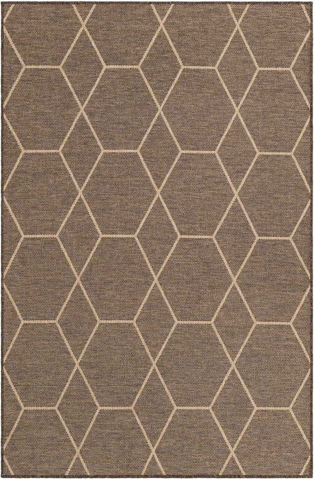 Brown 5' 3 x 8' Dunes Rectangle Area Rug 100% Polypropylene With Cotton Backing Carpet for Living, Dining, Office, Dorms, Bedrooms for Sale at Rug Engine