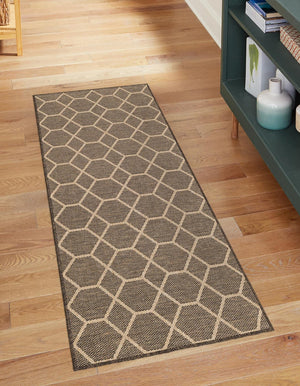 Brown 2' 9 x 12' Dunes Runner Area Rug 100% Polypropylene With Cotton Backing Carpet for Living, Dining, Office, Dorms, Bedrooms for Sale at Rug Engine