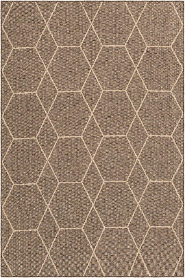 Brown 6' 3 x 9' Dunes Rectangle Area Rug 100% Polypropylene With Cotton Backing Carpet for Living, Dining, Office, Dorms, Bedrooms for Sale at Rug Engine