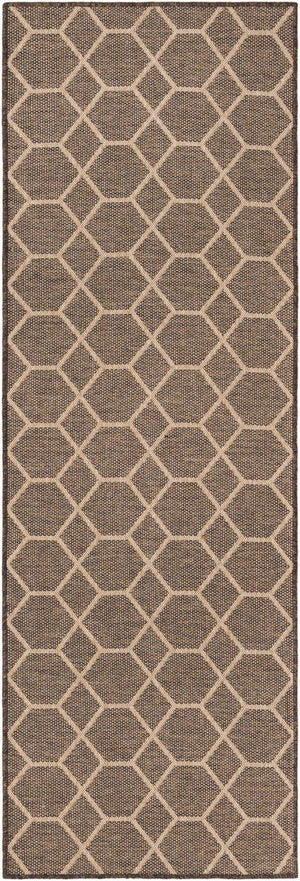 Brown 2' 9 x 8' Dunes Runner Area Rug 100% Polypropylene With Cotton Backing Carpet for Living, Dining, Office, Dorms, Bedrooms for Sale at Rug Engine