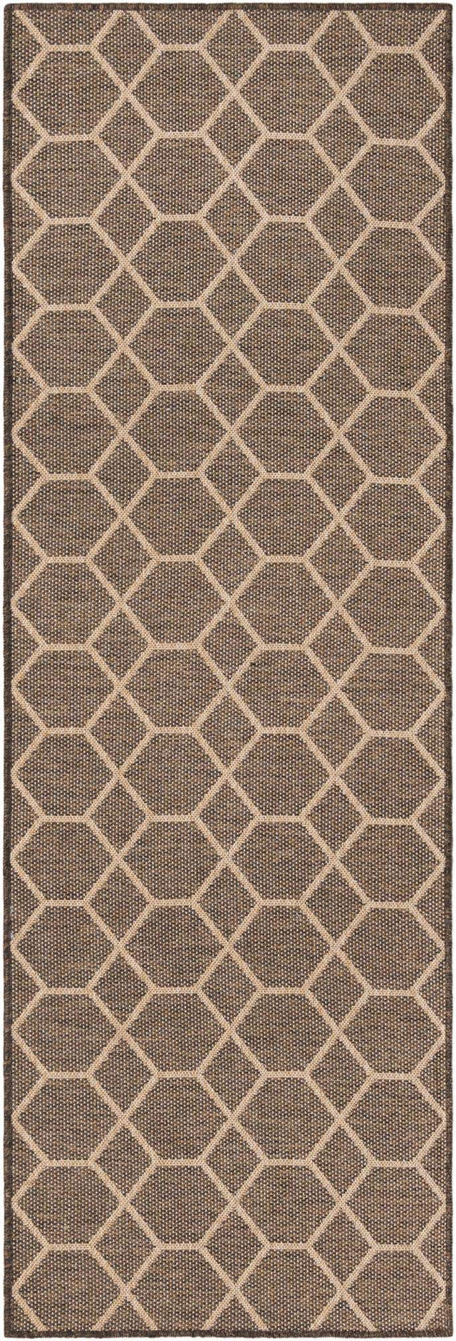 Brown 2' 9 x 8' Dunes Runner Area Rug 100% Polypropylene With Cotton Backing Carpet for Living, Dining, Office, Dorms, Bedrooms for Sale at Rug Engine