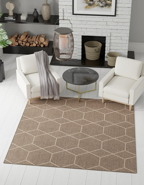 Brown 12' 2 x 12' 2 Dunes Square Area Rug 100% Polypropylene With Cotton Backing Carpet for Living, Dining, Office, Dorms, Bedrooms for Sale at Rug Engine